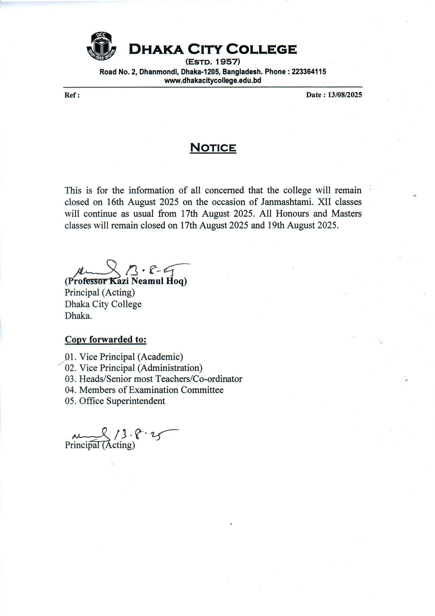 Notice