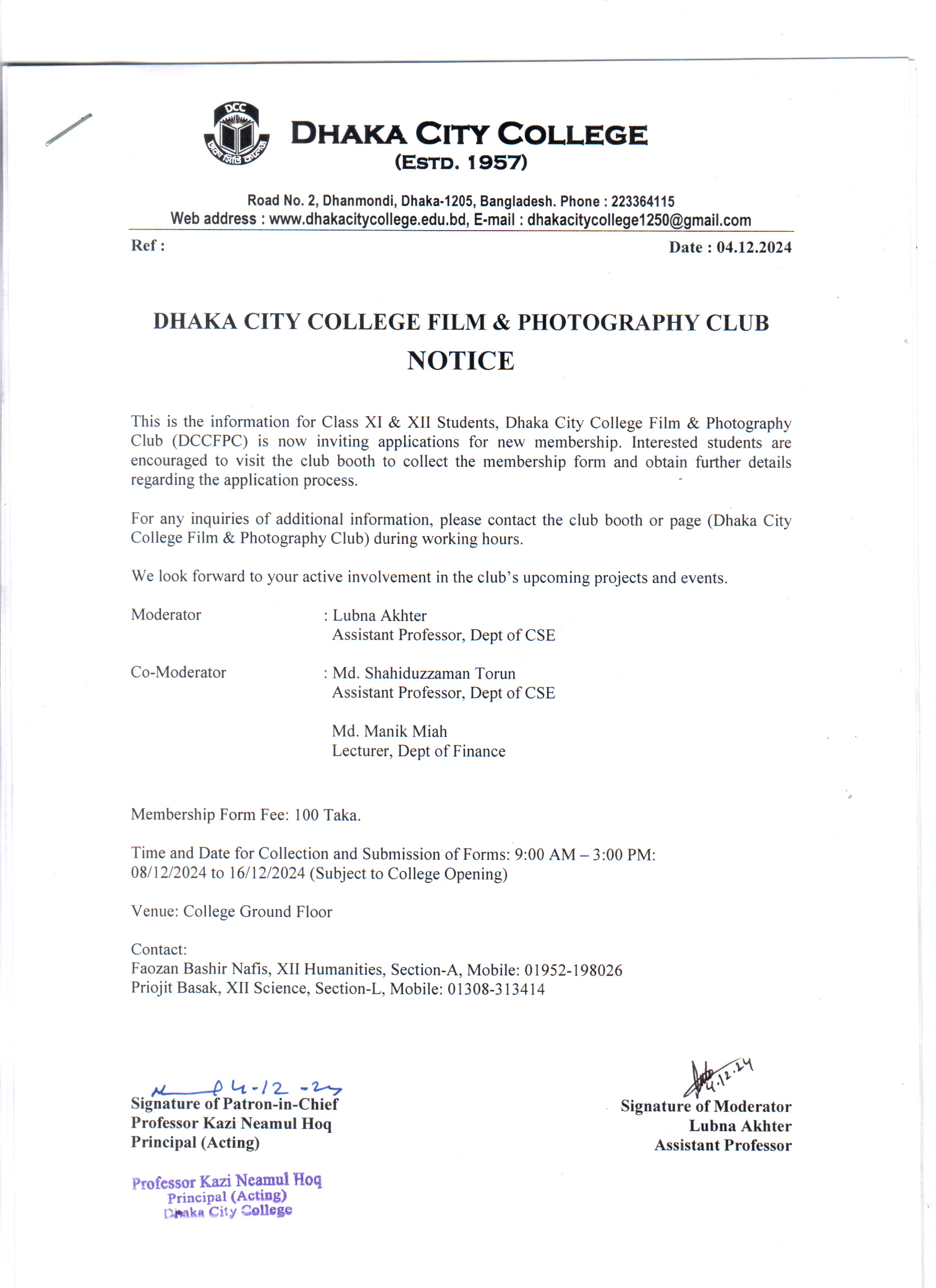 Notice